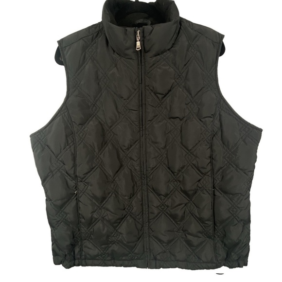 EUC vintage Eddie Bauer down filled vest, black size XL capsule wardrobe outdoor - Picture 1 of 15